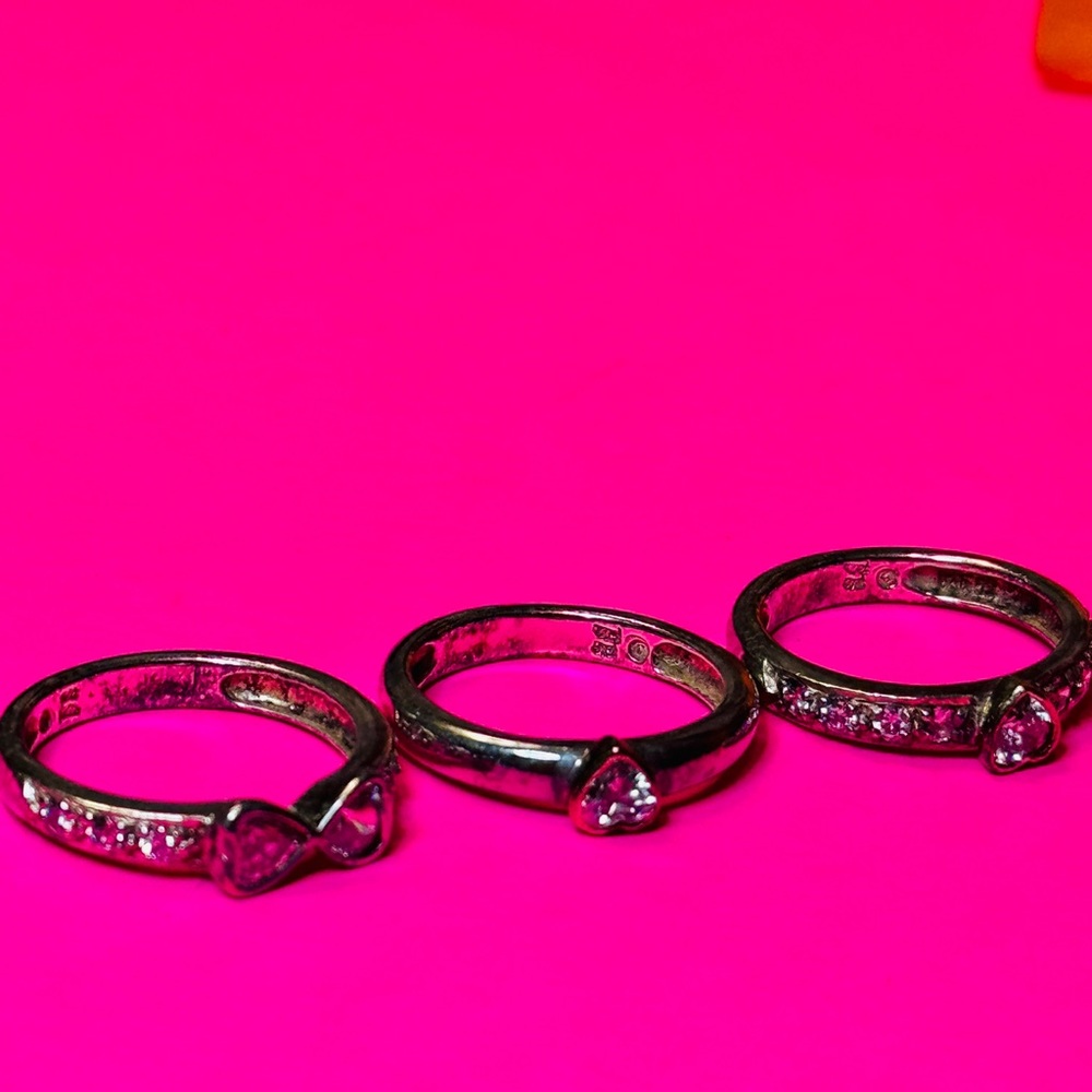 Folli Follie Elegant Silver Ring Set 3 silver size 6 - Picture 7 of 15